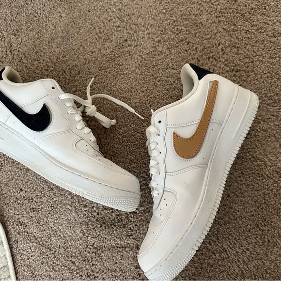 Nike Air Force 1 Low White Removable check navy and tan size 13 - Picture 5 of 7